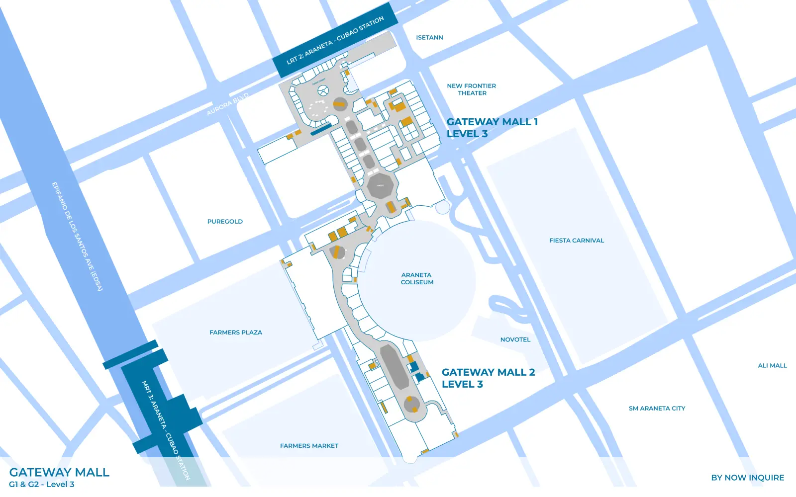Famous Belgian Waffles in Gateway Mall Location Map