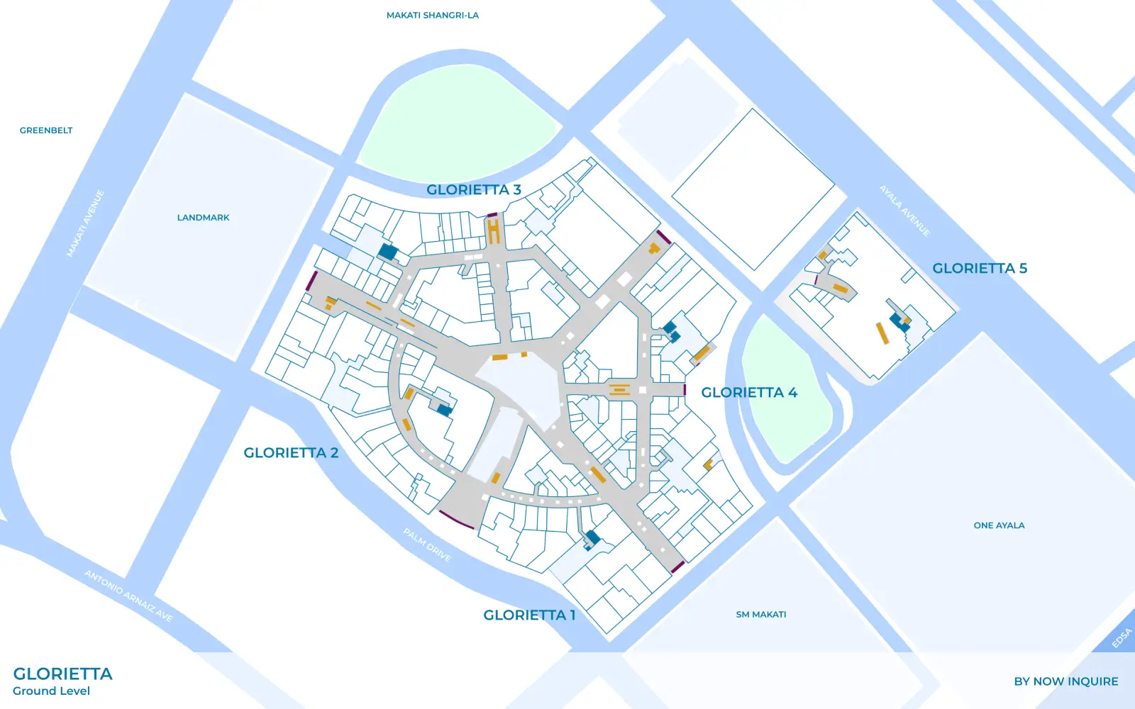 Baguio Country Club in Glorietta Location Map