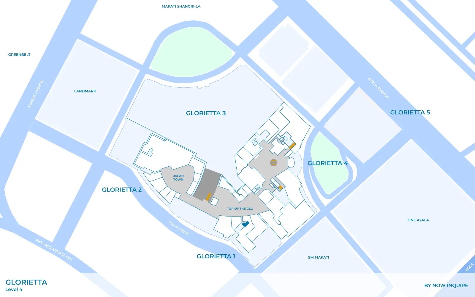 Paik's Coffee in Glorietta Location Map