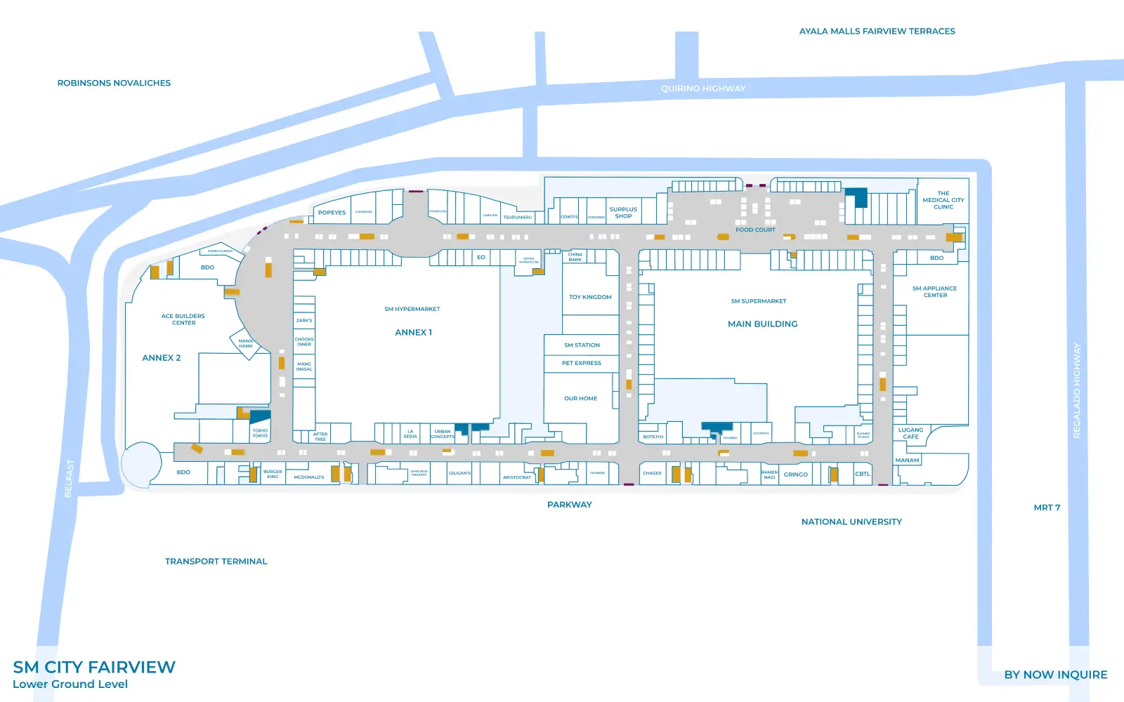 Lechoneria Lechon Belly in SM City Fairview Location Map